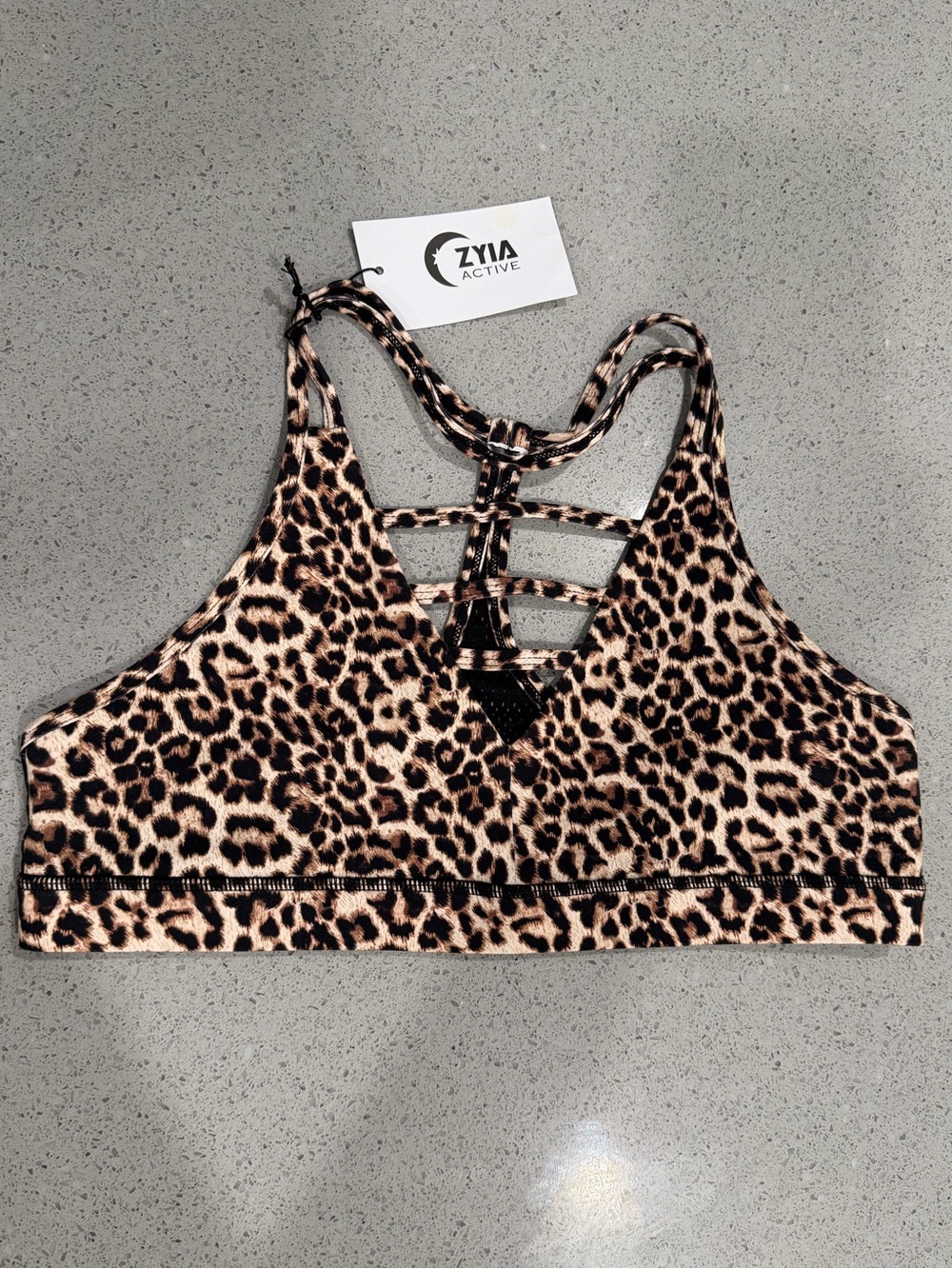ZYIA Leopard Grid Sports Bra